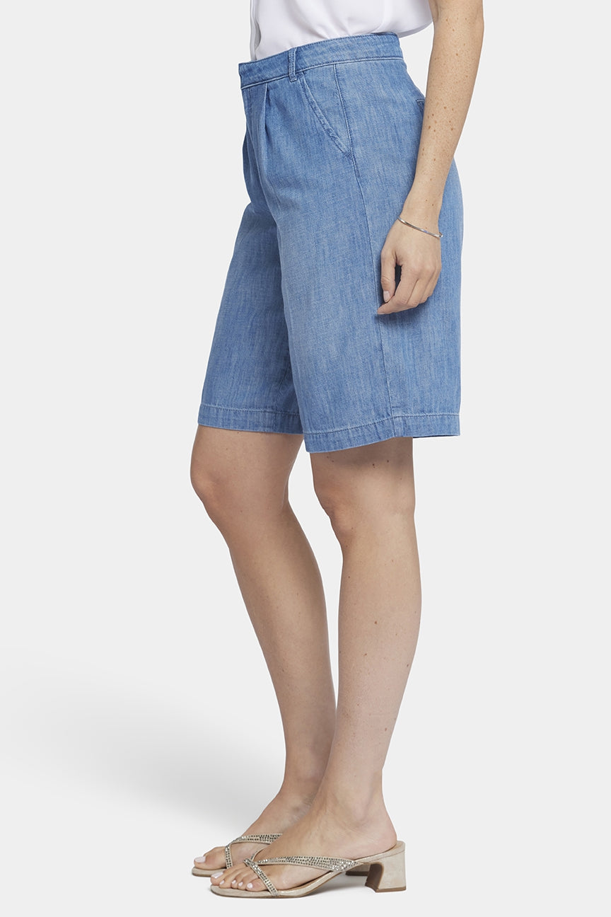 Relaxed Denim Bermuda Shorts With High Rise | Corfu | Pants | NYDJ