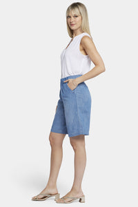 Relaxed Denim Bermuda Shorts With High Rise | Corfu | Pants | NYDJ