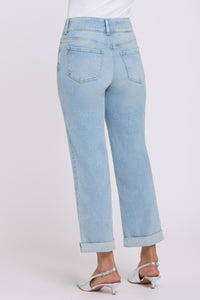Bailey Relaxed Straight Crop Jeans en Re-New Denim avec High Rise | Breezy Palms