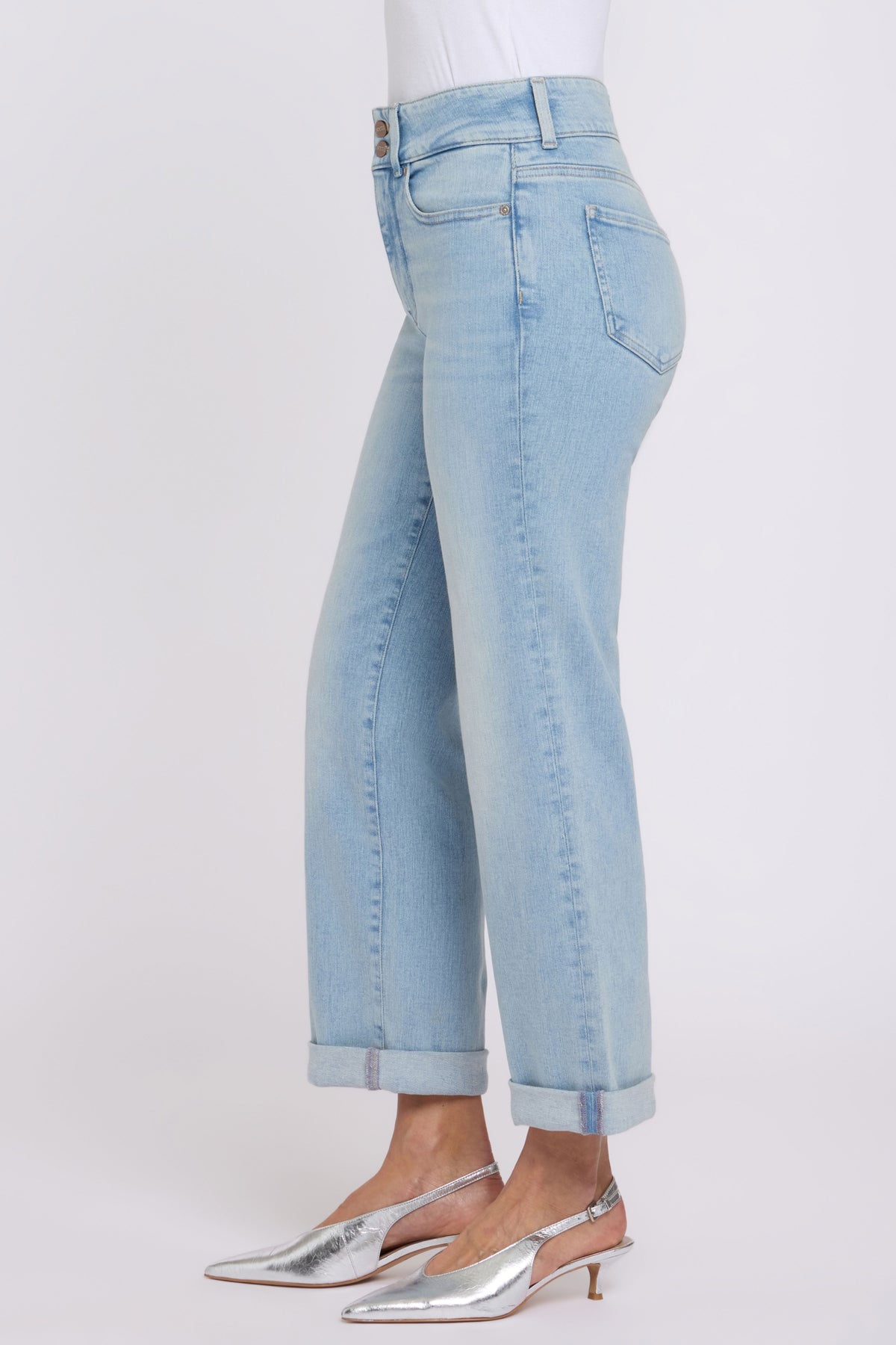 Bailey Relaxed Straight Crop Jeans en Re-New Denim avec High Rise | Breezy Palms