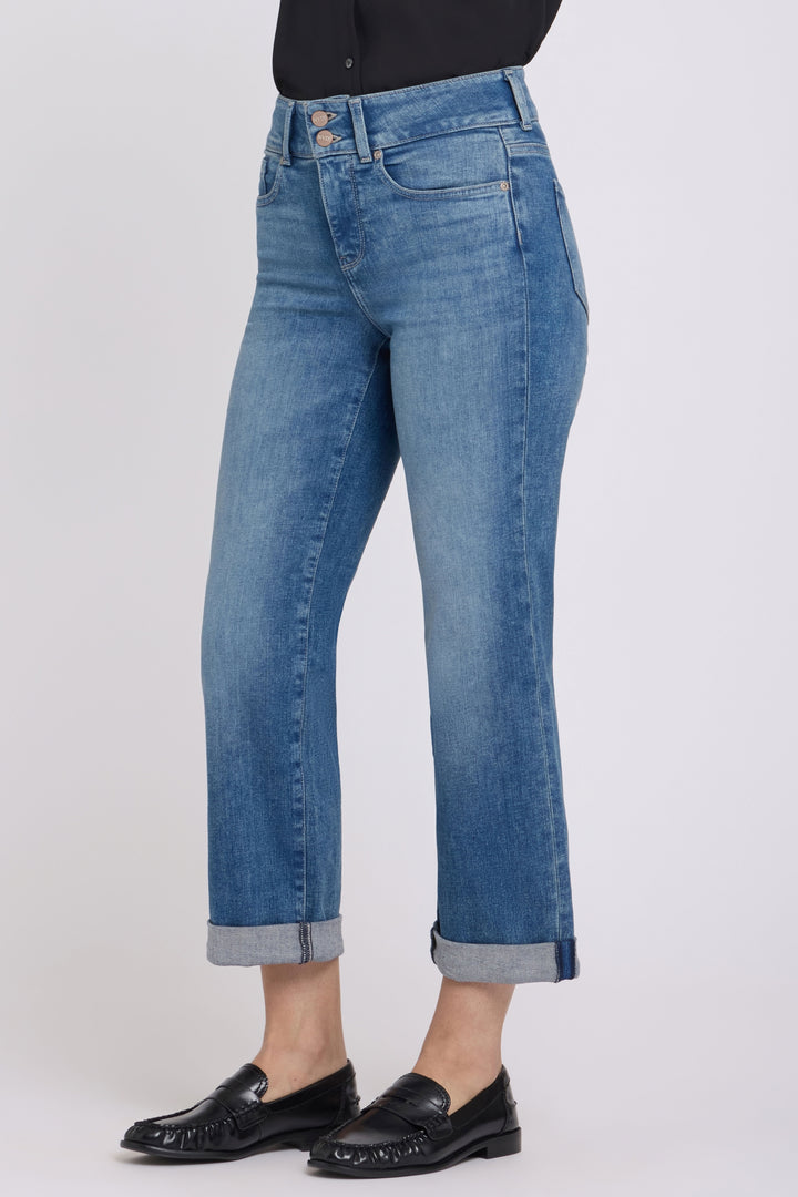 Bailey Relaxed Straight Crop Jeans In Re-New Denim With High Rise | Breezy Palms | Denim | NYDJ