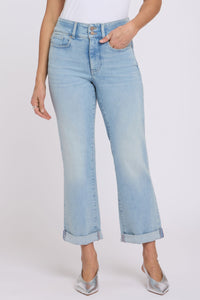 Bailey Relaxed Straight Crop Jeans en Re-New Denim avec High Rise | Breezy Palms