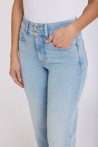 Bailey Relaxed Straight Crop Jeans en Re-New Denim avec High Rise | Breezy Palms