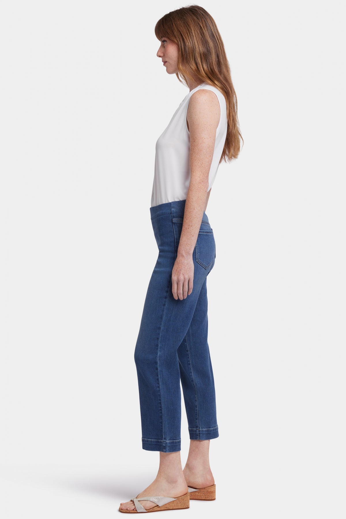 Bailey Relaxed Straight Ankle Pull-On Jeans In Soft-Contour Denim™ | Valencia Surf | Pants | NYDJ