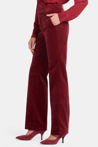 Straight Leg Trouser Velveteen Red | Wild Currant | Pants | NYDJ