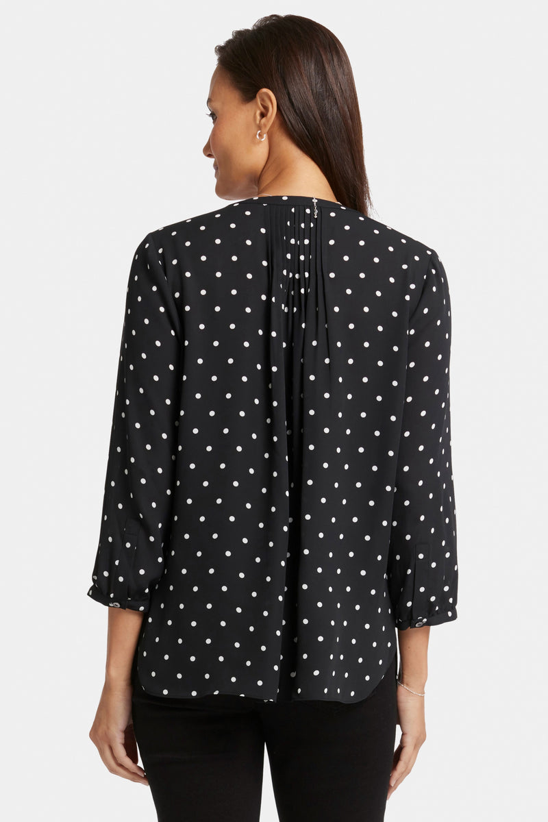 Pintuck Blouse Dot Print | Celestial Dots | Blouse | NYDJ