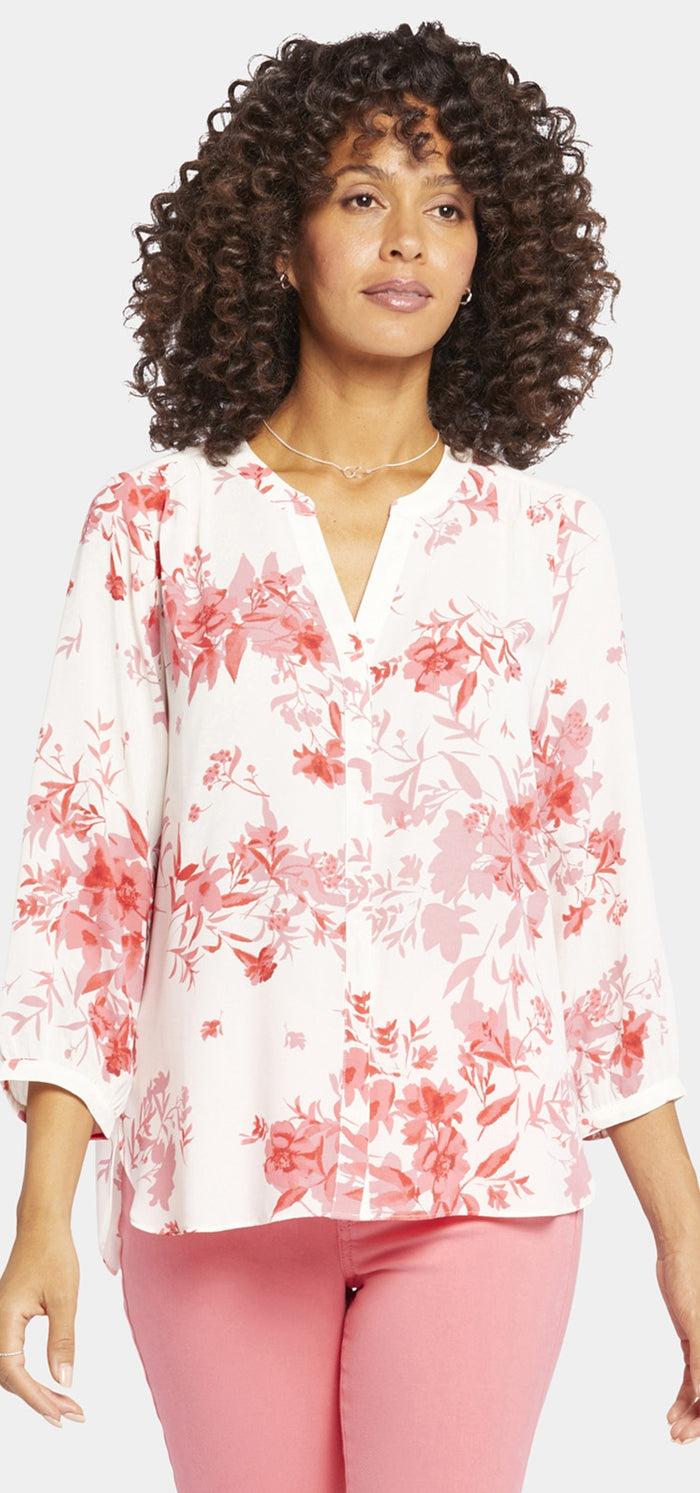 Pintuck Blouse Nature Print | Bellarose | Blouse | NYDJ