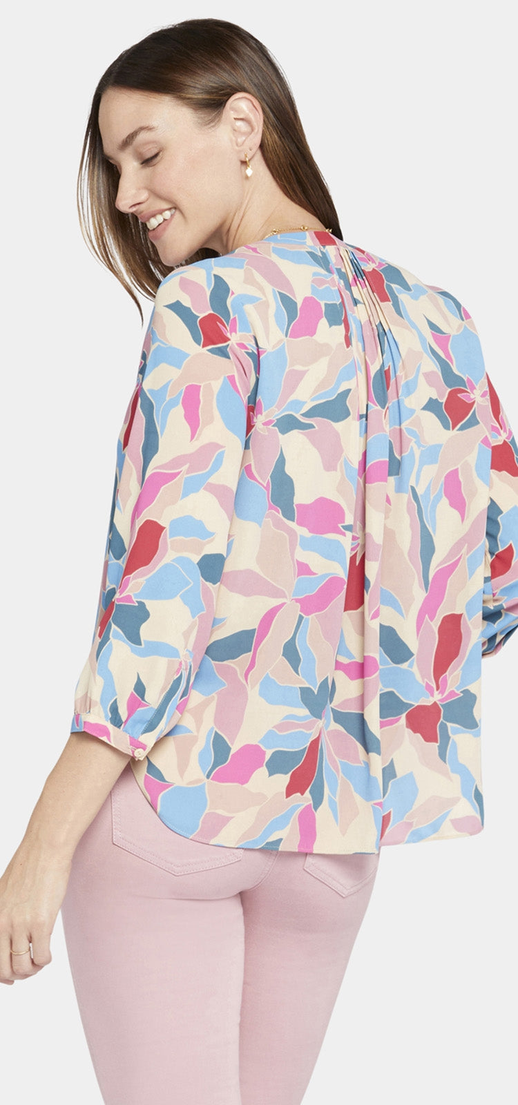 Pintuck Blouse Graphic Print | Graceway | Blouse | NYDJ