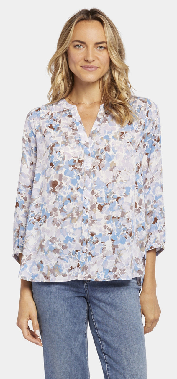 Pintuck Blouse Floral Print | Becca Bouquet | Blouse | NYDJ