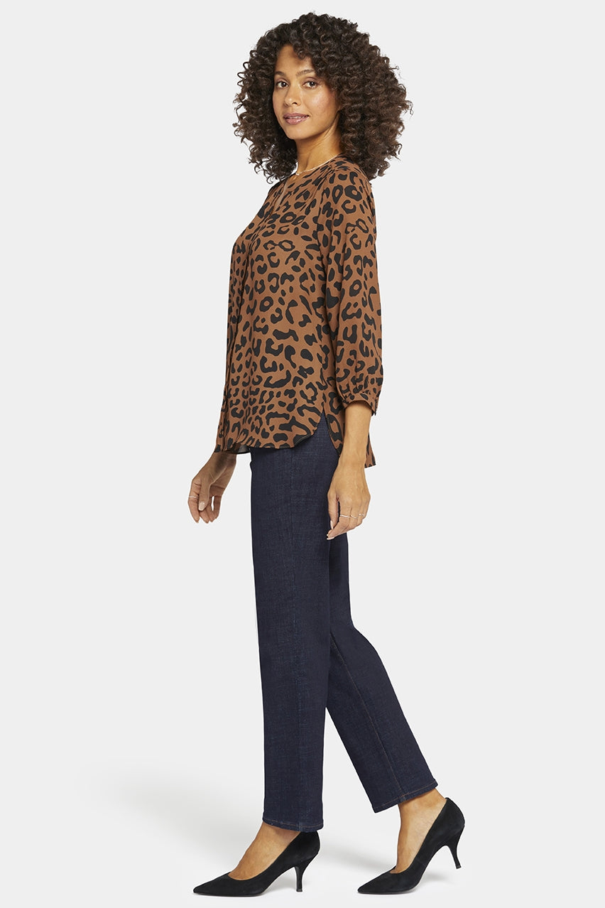 Pintuck Blouse Animal Print | Athena | Blouse | NYDJ