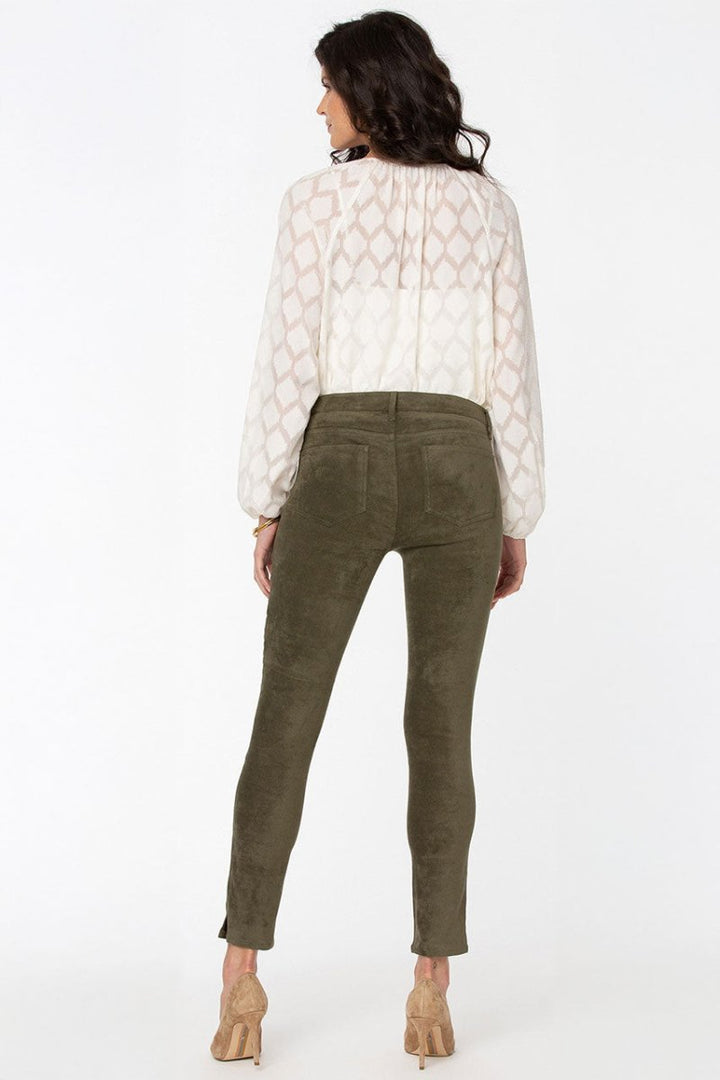 Alina Skinny Green Faux Suede | Martini Olive | Pants | NYDJ