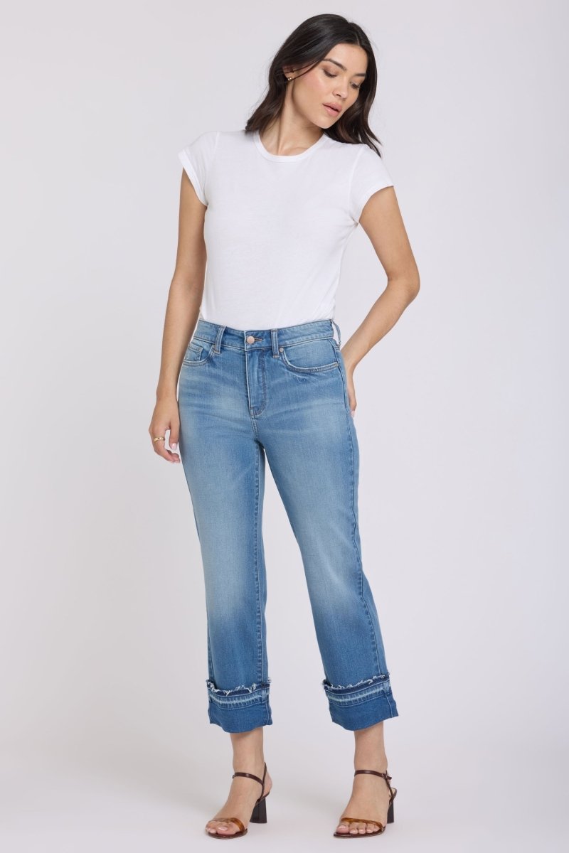 Bailey Relaxed Straight Ankle Jeans With High Rise | Port Sea | Denim | NYDJ