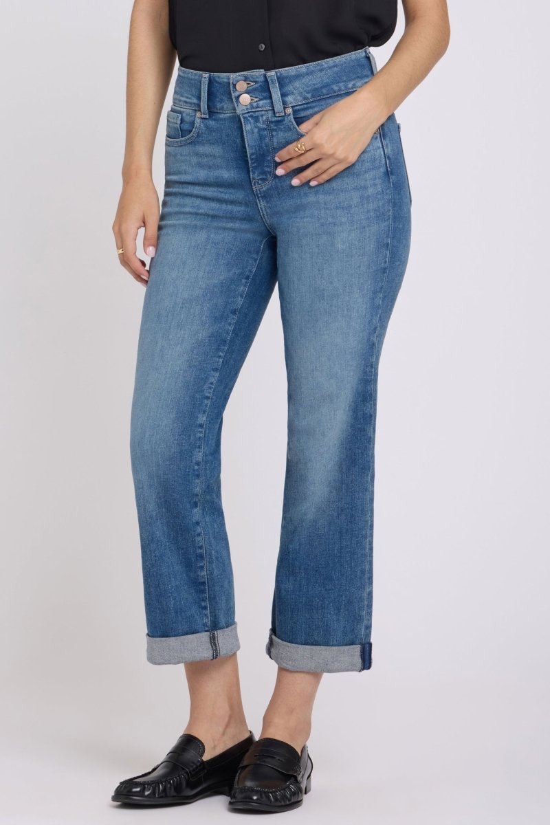Bailey Relaxed Straight Crop Jeans In Re - New Denim With High Rise | Keys View - NYDJ