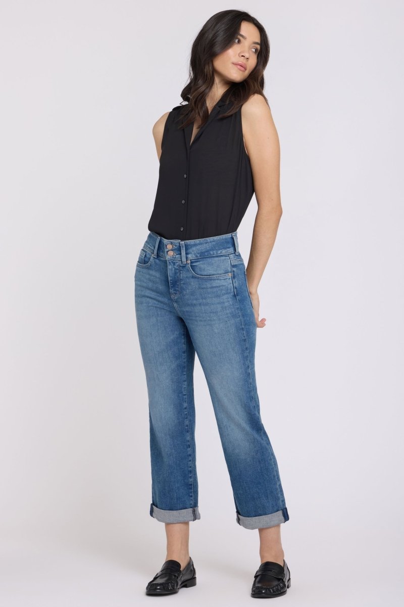 Bailey Relaxed Straight Crop Jeans In Re - New Denim With High Rise | Keys View - NYDJ