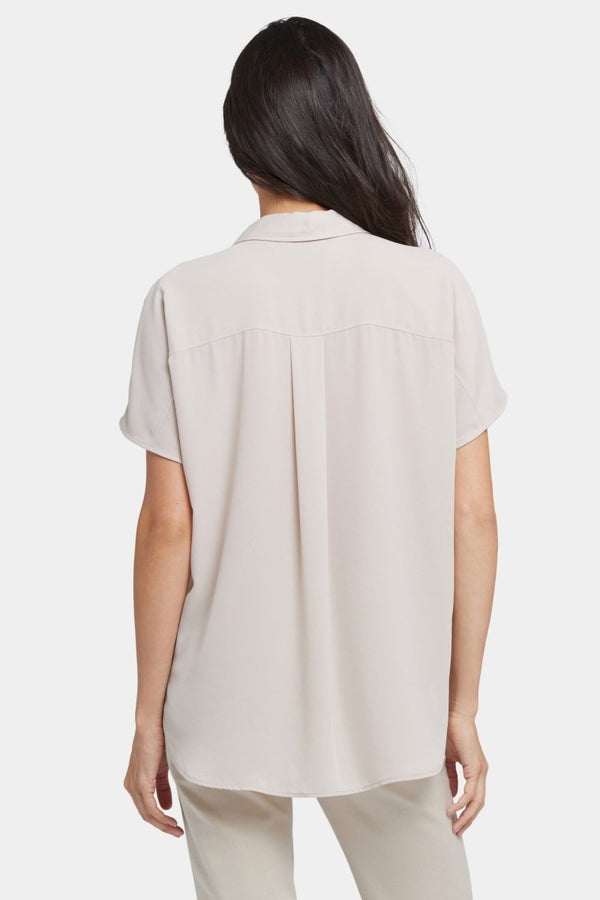 Becky Short Sleeved Blouse | Feather | Blouse | NYDJ