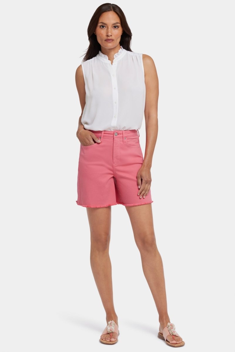 Berkyn Relaxed Denim Shorts With Super High Rise | Spiced Coral | Shorts | NYDJ