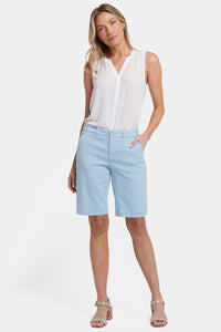 Bermuda Shorts In Stretch Twill | Aquatic | Shorts | NYDJ