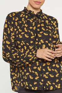 Bishop Sleeve Peasant Blouse Floral Print | Eastbank Garden | Blouse | NYDJ