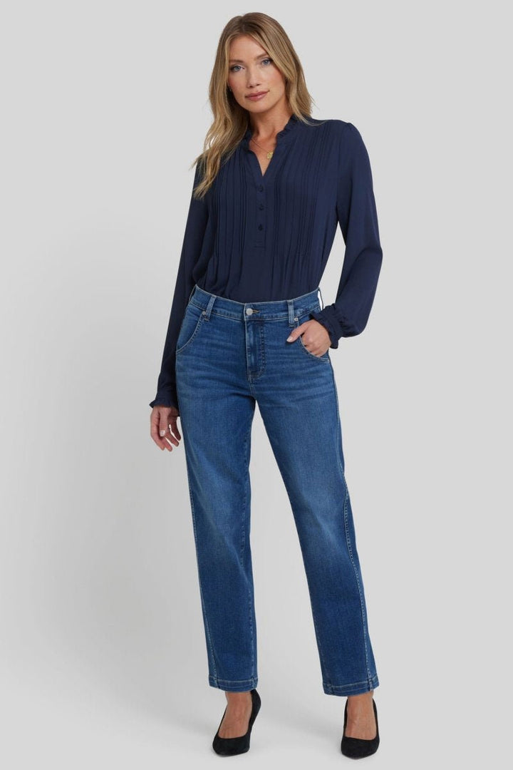 Brooke Loose Straight Jeans | Opera Blue | Denim | NYDJ