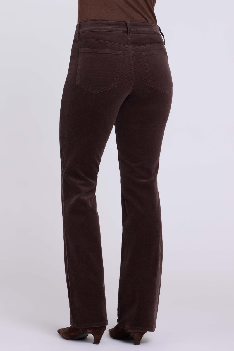 Brooklyn Bootcut Pants in Fine Wale Stretch Corduroy | Bitter Chocolate - NYDJ