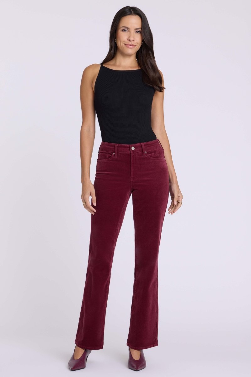 Brooklyn Bootcut Pants in Fine Wale Stretch Corduroy | Sienna Red - NYDJ