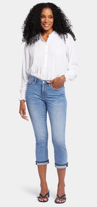 Chloe Capri Cuff Jeans Medium Blue Premium Denim | Crescent Shore | Pants | NYDJ