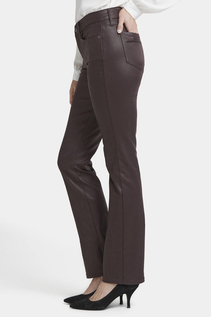 Coated Marilyn Straight Jeans | Cordovan Coated | Pants | NYDJ