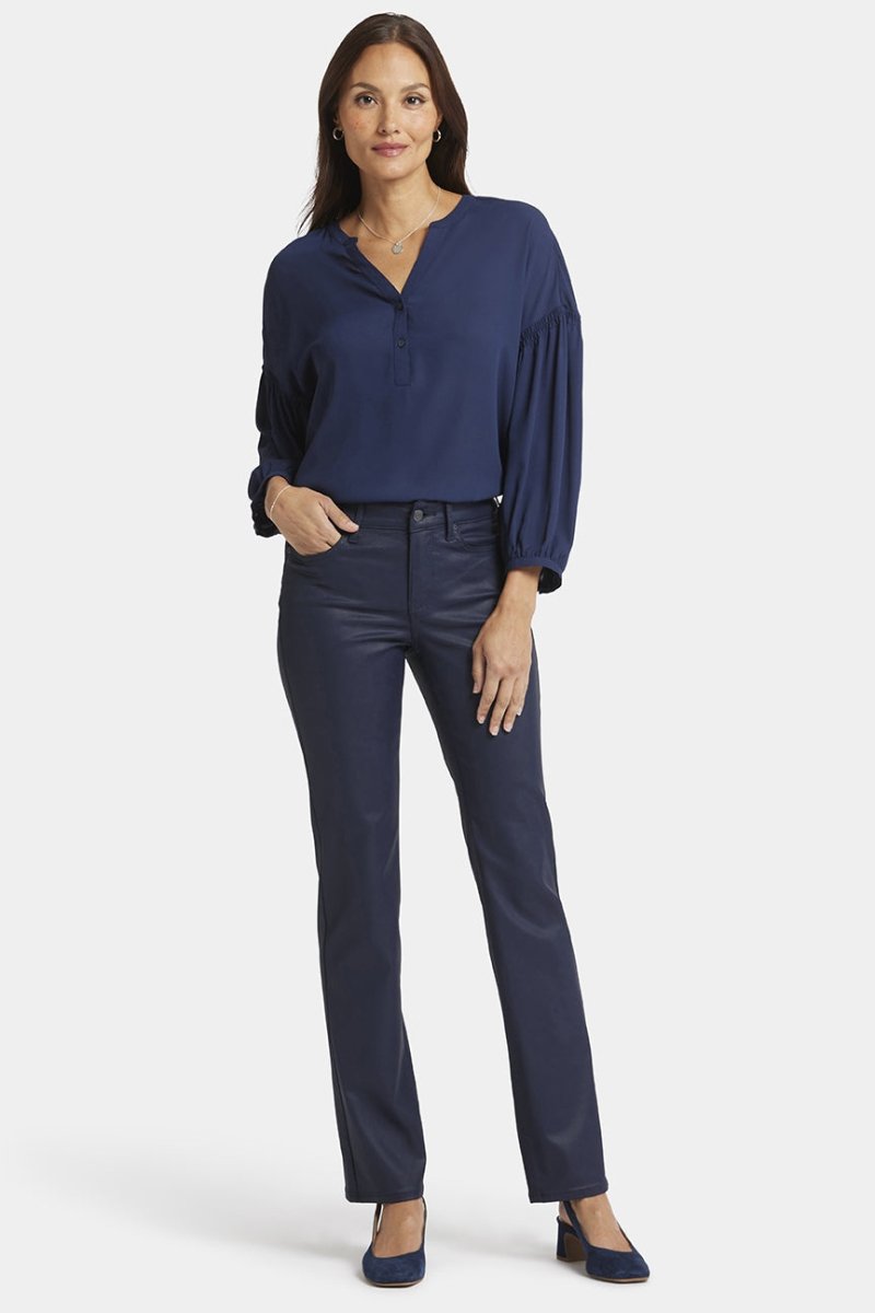 Coated Marilyn Straight Jeans | Starless Sky Coated | Pants | NYDJ