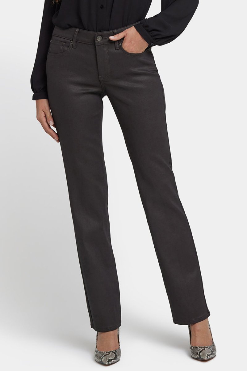 Coated Marilyn Straight Jeans | Vintage Barnwood Coated | Pants | NYDJ