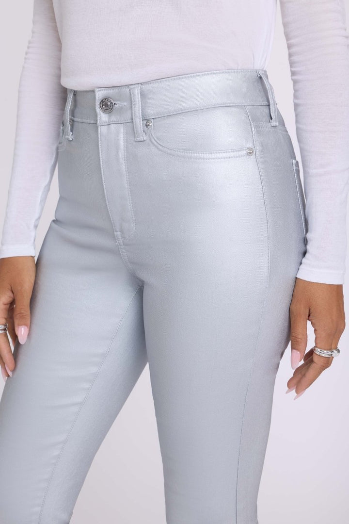 Coated Sheri Slim Straight Jeans | Coated Silver - NYDJ