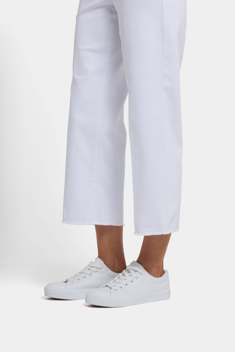 Coco Relaxed Wide Leg Crop Jeans With High Rise | Optic White | Denim | NYDJ