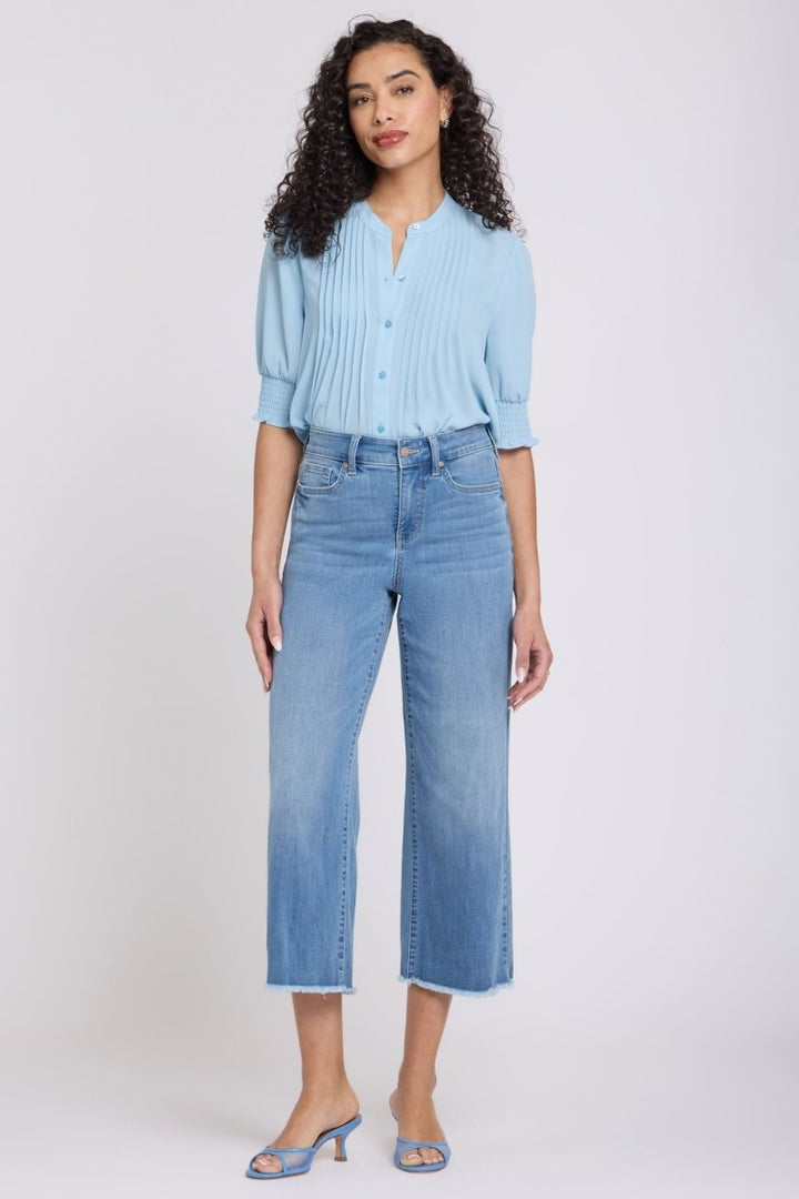 Coco Relaxed Wide Leg Crop Jeans With High Rise | Vista Lake | Denim | NYDJ
