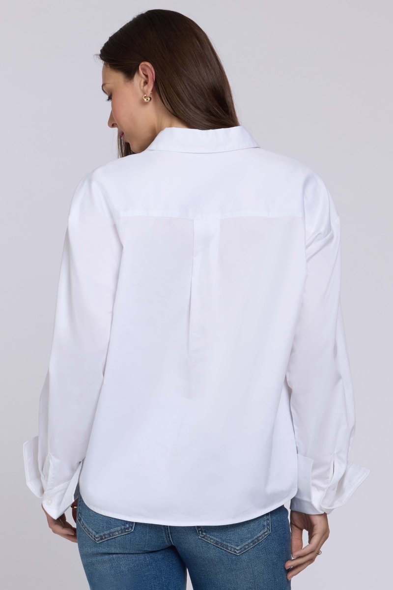 Daphne Shirt in Cotton Poplin | Optic White - NYDJ