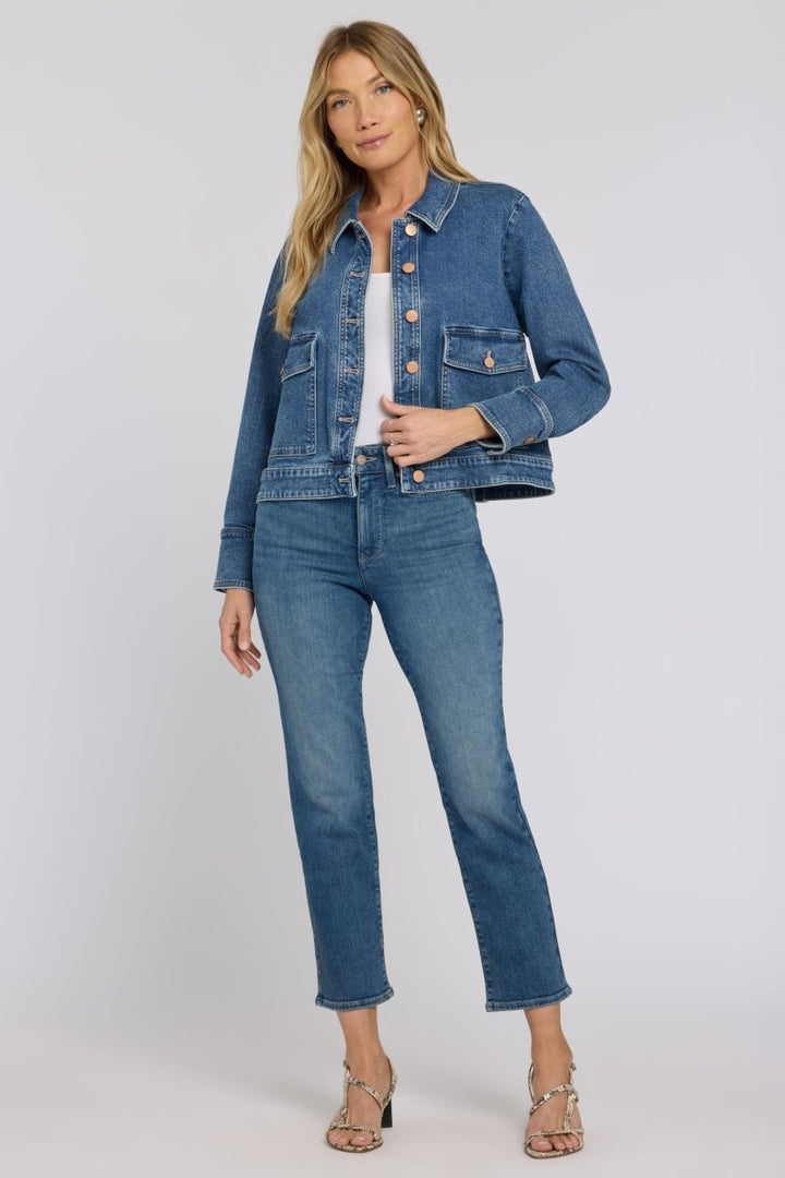 Denim Jacket With Oversize Pockets | Salton | Denim | NYDJ