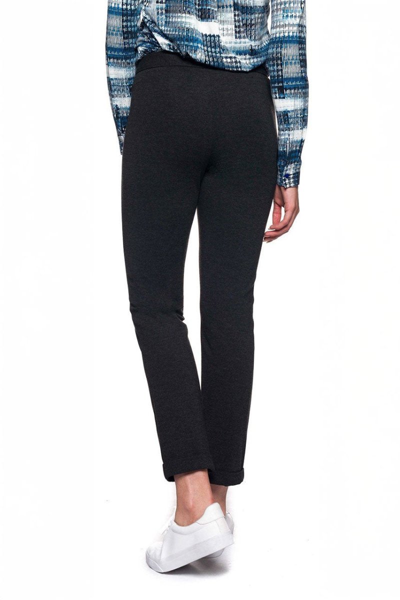 Denise Slim Cuffed Ankle Jeans Grey Jersey | Charcoal | Pants | NYDJ