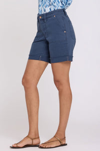 Diana Cuffed Relaxed Shorts | Vintage Navy - NYDJ