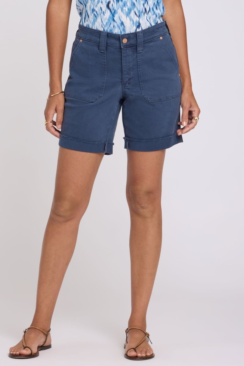 Diana Cuffed Relaxed Shorts | Vintage Navy - NYDJ