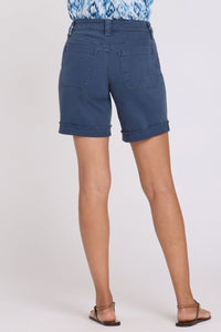 Diana Cuffed Relaxed Shorts | Vintage Navy - NYDJ