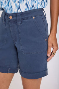 Diana Cuffed Relaxed Shorts | Vintage Navy - NYDJ