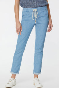 Drawstring Slim Jogger Ankle Light Blue Chambray | Light Stone | Denim | NYDJ