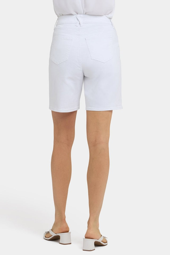 Erin Relaxed Denim Shorts With High Rise | Optic White - NYDJ