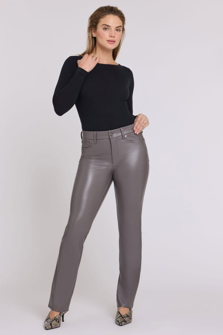 Faux Leather Marilyn Straight Sculpt-Her™ Pants | Falcon - NYDJ