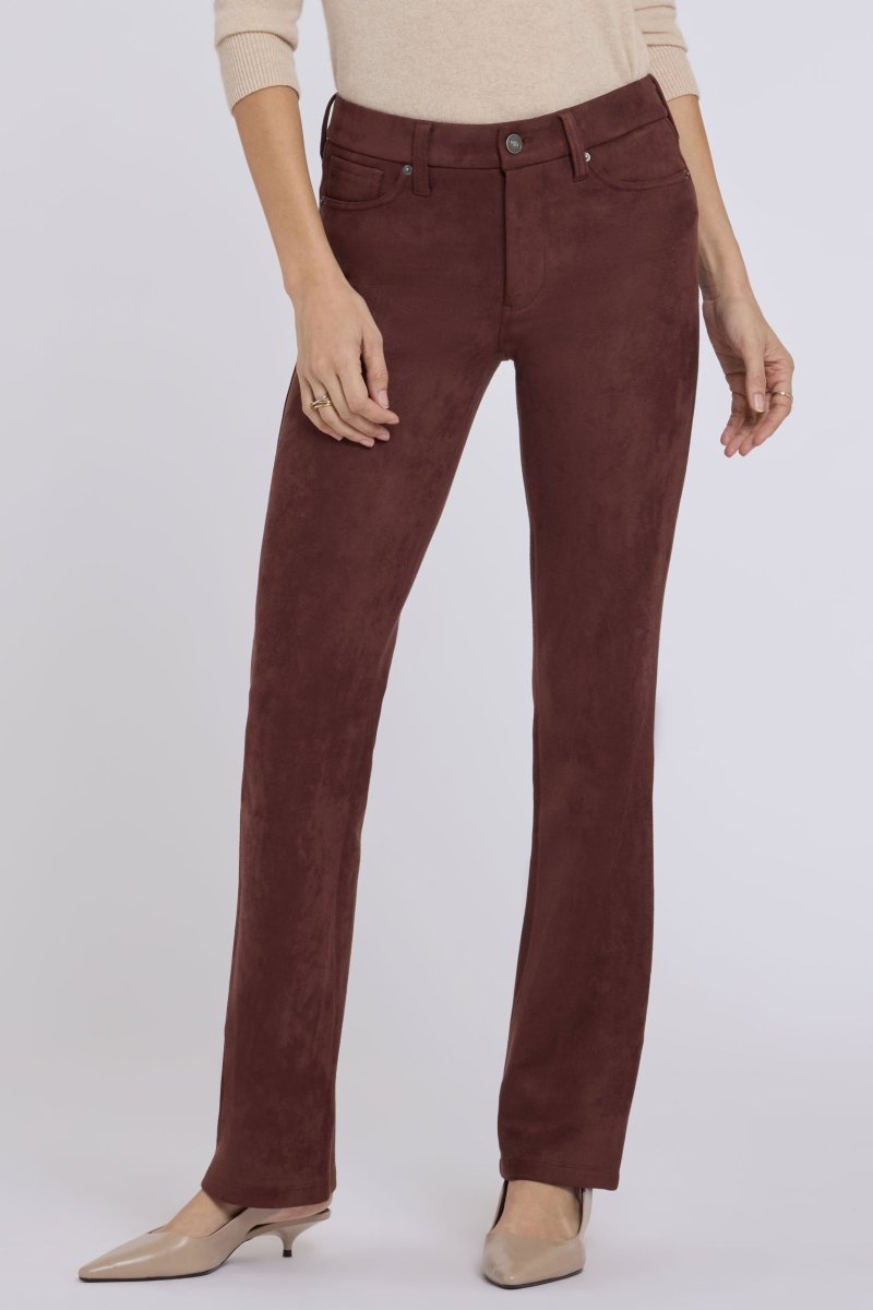 Faux Suede Marilyn Straight Pants Sculpt-Her™ Collection | Chocolate Fondant - NYDJ