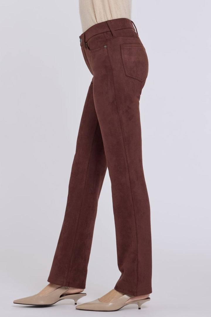 Faux Suede Marilyn Straight Pants Sculpt-Her™ Collection | Chocolate Fondant - NYDJ