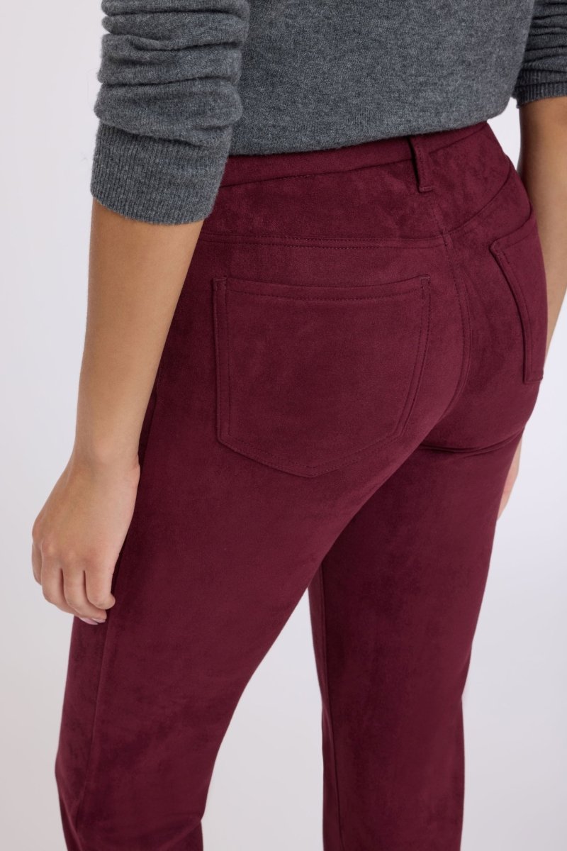 Faux Suede Marilyn Straight Pants Sculpt-Her™ Collection | True Burgundy - NYDJ