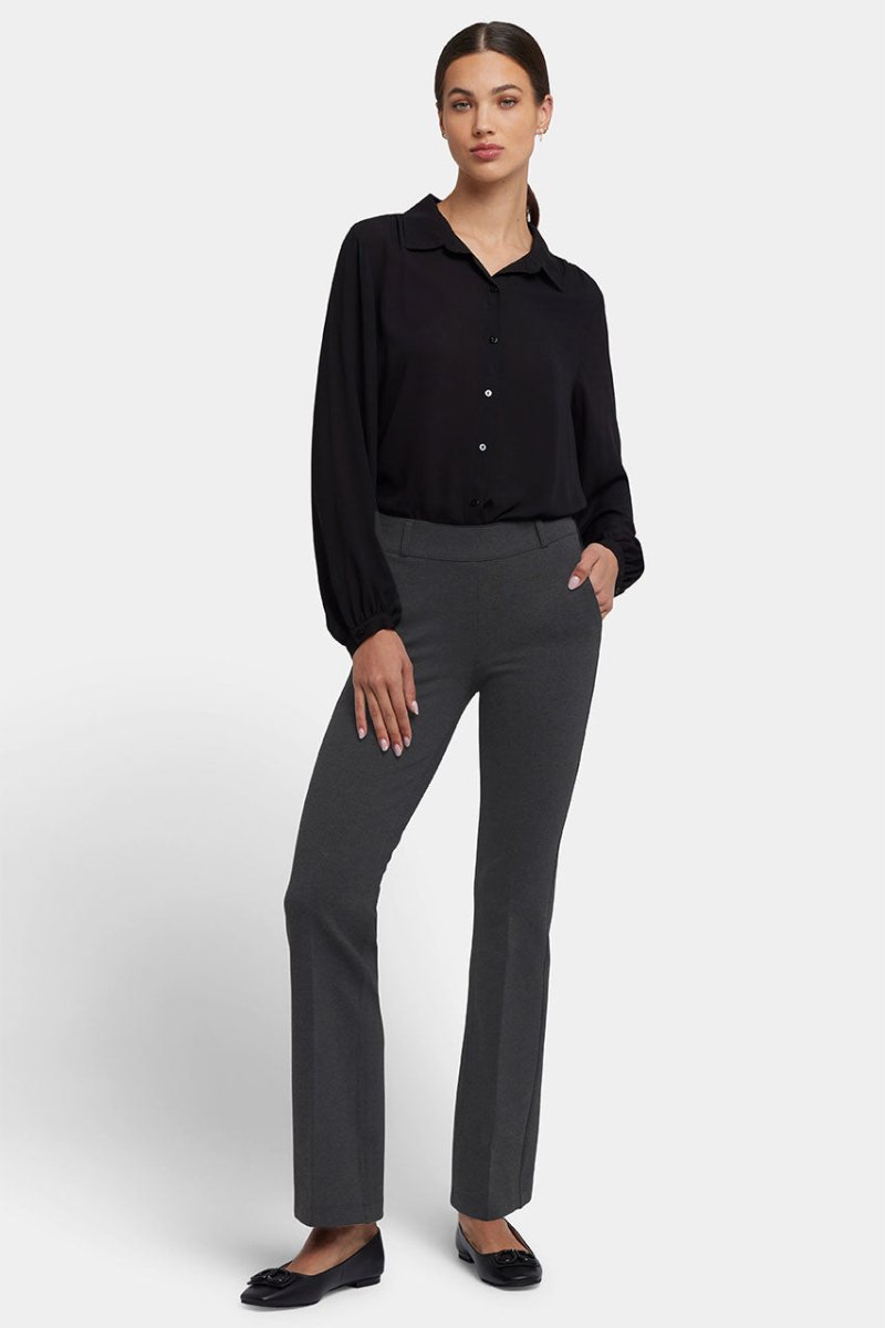 Flare Pull-On Sculpt-Her™ Trouser | Charcoal Heather | Non Denim | NYDJ