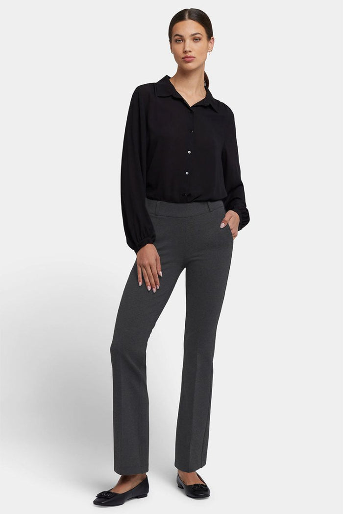 Flare Pull-On Sculpt-Her™ Trouser | Charcoal Heather | Non Denim | NYDJ