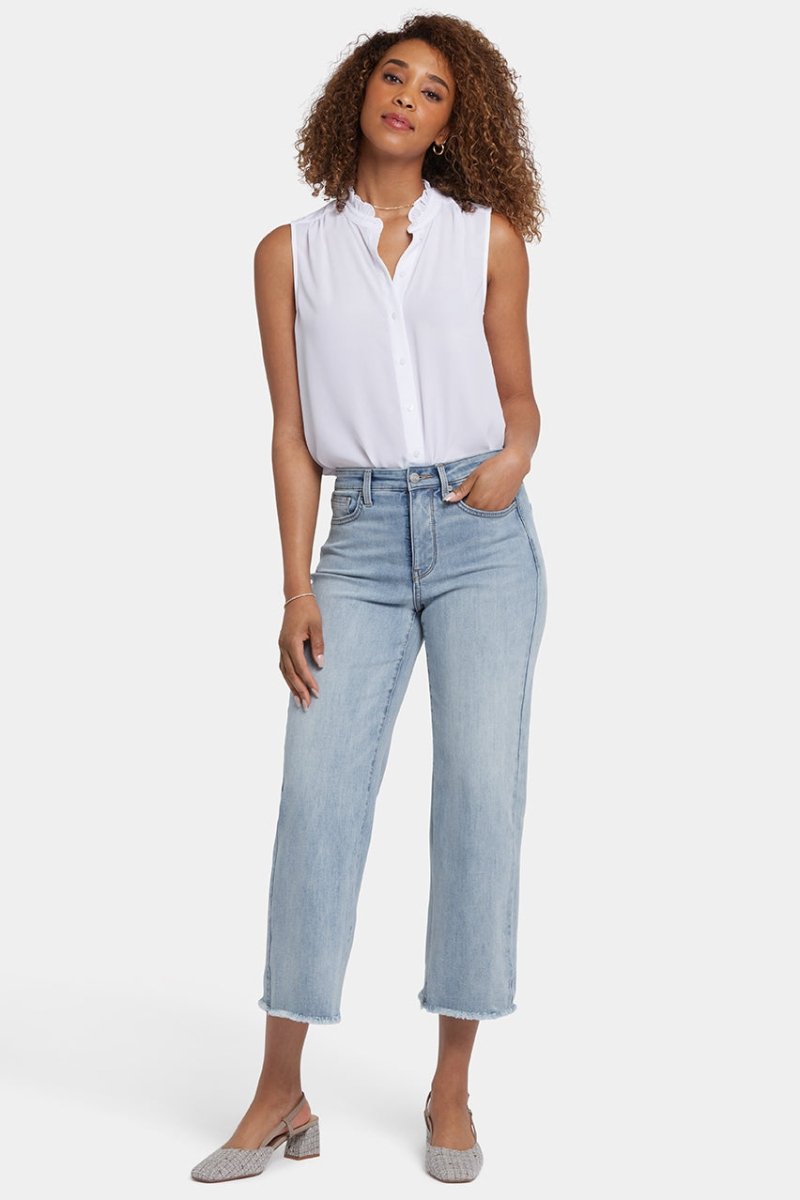 HR Coco Relaxed Wide Leg Crop | Santiago sea | Pants | NYDJ