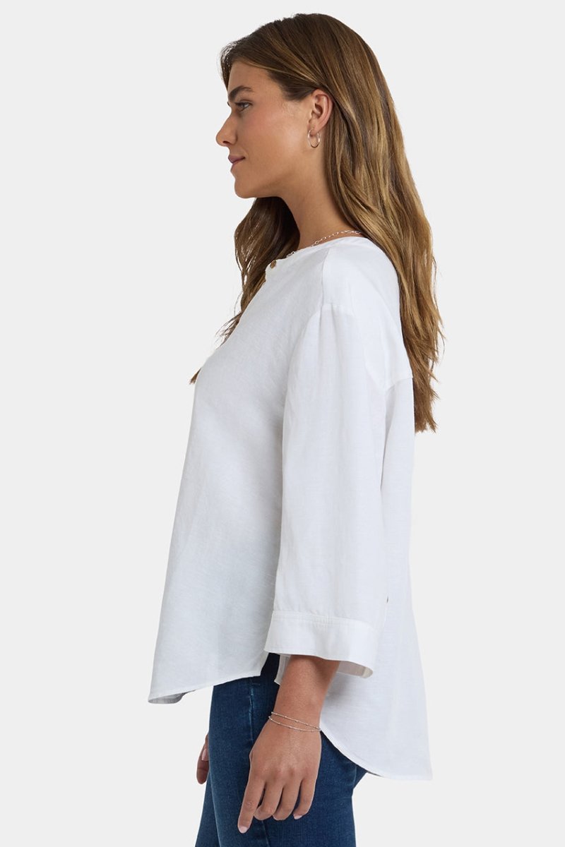 Maggie Oversize Blouse | Optic White | Blouse | NYDJ