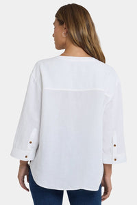 Maggie Oversize Blouse | Optic White | Blouse | NYDJ